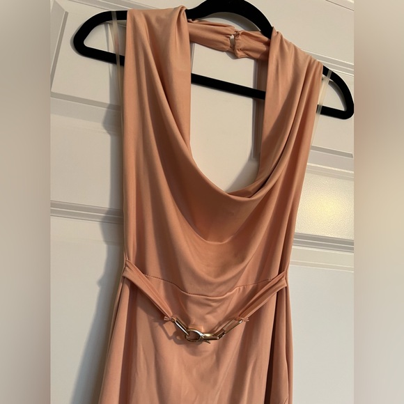 JLUXLABEL ‘Blush February Gold Clasped Halter Dress’ - Picture 6 of 8